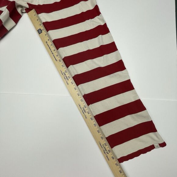 Burt’s Bees Baby Pajama Pants Red & Ivory Stripes Women’s Size Small - Picture 12 of 15